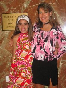 Jackie and Lexi Ulmer having fun at a 70s party
